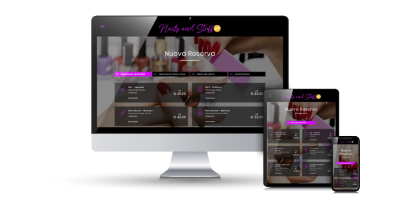 Online booking system demo for manicure and pedicure