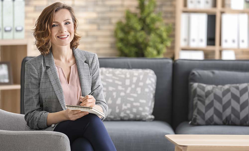 Psychologist awaiting a patient for a session